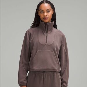 Brushed softstreme ribbed half zip up